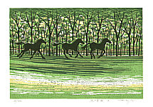 Fumio Fujita born 1933 - Season of Greens - D - artelino Art Auctions. Fumio Fujita born 1933 - Season of Greens - D