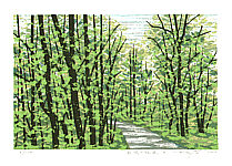 Fumio Fujita born 1933 - Forest Path in the Fresh Green - B (Limited Edition) - artelino Art Auctions. Fumio Fujita born 1933 - Forest Path in the Fresh Green - B (Limited Edition)