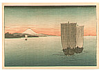 Unknown - Boats and Mt.Fuji (small size) - artelino Art Auctions. Unknown - Boats and Mt.Fuji (small size)