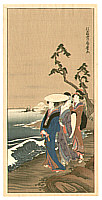 Fujimaro Kitagawa 1790-1850 - Three Ladies on a Beach - artelino Art Auctions. Fujimaro Kitagawa 1790-1850 - Three Ladies on a Beach