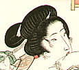 Eisen Ikeda 1790-1848 - Bijin and Mosquito Net (re-carved) - artelino Art Auctions. Eisen Ikeda 1790-1848 - Bijin and Mosquito Net (re-carved)