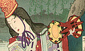 Chikanobu Toyohara 1838-1912 - Dancer on a Boat - Setsu Getsu Ka - artelino Art Auctions. Chikanobu Toyohara 1838-1912 - Dancer on a Boat - Setsu Getsu Ka