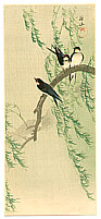 Sozan Ito 1884-? - Barn Swallows and Willow - artelino Art Auctions. Sozan Ito 1884-? - Barn Swallows and Willow