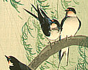 Sozan Ito 1884-? - Barn Swallows and Willow - artelino Art Auctions. Sozan Ito 1884-? - Barn Swallows and Willow