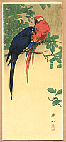 Sozan Ito 1884-? - Blue and Red Macaws - artelino Art Auctions. Sozan Ito 1884-? - Blue and Red Macaws