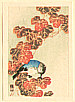 Sozan Ito 1884-? - Blue Bird and Autumn Leaves (miniature print) - artelino Art Auctions. Sozan Ito 1884-? - Blue Bird and Autumn Leaves (miniature print)