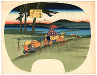Hiroshige Ando 1797-1858 - Abe River - artelino Art Auctions. Hiroshige Ando 1797-1858 - Abe River
