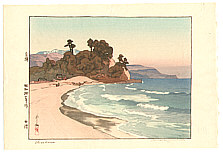 Hiroshi Yoshida 1876-1950 - Shirahama Beach (jizuri, handsigned, deluxe) - artelino Art Auctions. Hiroshi Yoshida 1876-1950 - Shirahama Beach (jizuri, handsigned, deluxe)