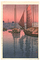 Sunset at Tomonotsu - Tsuchiya Koitsu - 1879-1949