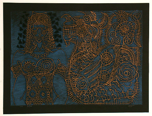 Guo You born 1957 - Princess and Mystical Animal - artelino Art Auctions. Guo You born 1957 - Princess and Mystical Animal