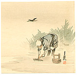 Gekko Ogata 1859-1920 - Clam Hunting - artelino Art Auctions. Gekko Ogata 1859-1920 - Clam Hunting