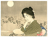 Toshimine Tsutsui 1863-1934 - Falling in Love (kuchi-e) - artelino Art Auctions. Toshimine Tsutsui 1863-1934 - Falling in Love (kuchi-e)