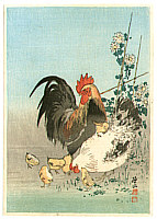 Sozan Ito 1884-? - Chicken Family - artelino Art Auctions. Sozan Ito 1884-? - Chicken Family