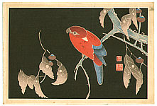 Jakuchu Ito 1715-1800 - Fantasy Red Bird - artelino Art Auctions. Jakuchu Ito 1715-1800 - Fantasy Red Bird