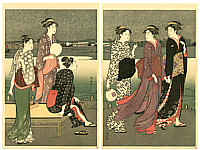 Kiyonaga Torii 1752-1815 - Cooling Off - artelino Art Auctions. Kiyonaga Torii 1752-1815 - Cooling Off