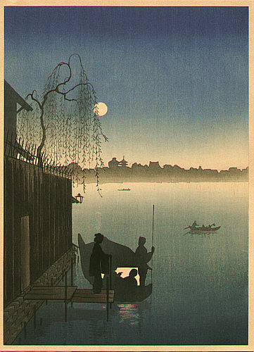 Eijiro Kobayashi active 1930's - Evening Cool on Sumida - artelino Art Auctions. Eijiro Kobayashi active 1930's - Evening Cool on Sumida