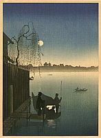 Eijiro Kobayashi active 1930's - Evening Cool on Sumida - artelino Art Auctions. Eijiro Kobayashi active 1930's - Evening Cool on Sumida