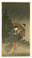 Sozan Ito 1884-? - Beauty in the Rain - artelino Art Auctions. Sozan Ito 1884-? - Beauty in the Rain