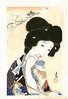 Sengai Igawa 1876-1961 - August - Collection of New Ukiyoe Style Beauties - artelino Art Auctions. Sengai Igawa 1876-1961 - August - Collection of New Ukiyoe Style Beauties