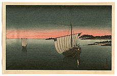 Unknown - Two Boats in the Sunset - artelino Art Auctions. Unknown - Two Boats in the Sunset
