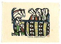Sadao Watanabe 1913-1996 - Stable - Story of the Bible - artelino Art Auctions. Sadao Watanabe 1913-1996 - Stable - Story of the Bible