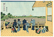 Hokusai Katsushika 1760-1849 - Five Hundred Rakan Temple - Thirty-six Views of Mt.Fuji - artelino Art Auctions. Hokusai Katsushika 1760-1849 - Five Hundred Rakan Temple - Thirty-six Views of Mt.Fuji