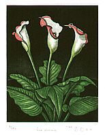 Shigeru Oda born 1933 - Calla Lilies - Les Orums - artelino Art Auctions. Shigeru Oda born 1933 - Calla Lilies - Les Orums