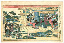 Eisen Ikeda 1790-1848 - Tea House Act.7 - Chushingura - artelino Art Auctions. Eisen Ikeda 1790-1848 - Tea House Act.7 - Chushingura