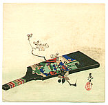Zeshin Shibata 1807-1891 - Hagoita and Plum - artelino Art Auctions. Zeshin Shibata 1807-1891 - Hagoita and Plum