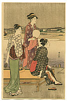 Kiyonaga Torii 1752-1815 - Three Beauties in the Summer - artelino Art Auctions. Kiyonaga Torii 1752-1815 - Three Beauties in the Summer