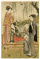 Shuncho Katsukawa active ca. 1780-1795 - Beauties at a Lake - artelino Art Auctions. Shuncho Katsukawa active ca. 1780-1795 - Beauties at a Lake