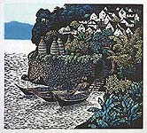 Shi Yi born 1939 - Fishing Village by the Crystalline River