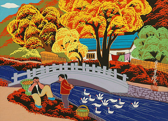 Cao Quantang born 1957 - Childhood - artelino Art Auctions. Cao Quantang born 1957 - Childhood