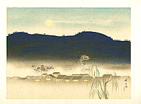 Eikyu Matsuoka 1881-1938 - Evening in Nara - artelino Art Auctions. Eikyu Matsuoka 1881-1938 - Evening in Nara