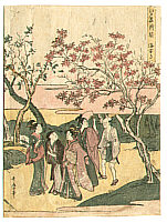 Utamaro II Kitagawa died 1831 - Looking at Red Maples - Edo Meisho Asobi - artelino Art Auctions. Utamaro II Kitagawa died 1831 - Looking at Red Maples - Edo Meisho Asobi