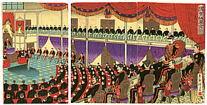 Shogetsu Kojima active 1880-1890 - Congress in the Imperial Diet Building - artelino Art Auctions. Shogetsu Kojima active 1880-1890 - Congress in the Imperial Diet Building