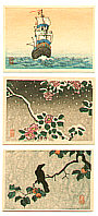 Hiroaki Takahashi 1871-1945 - Three Miniature Prints - artelino Art Auctions. Hiroaki Takahashi 1871-1945 - Three Miniature Prints