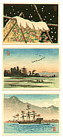 Hiroaki Takahashi 1871-1945 - Three Miniature Prints - artelino Art Auctions. Hiroaki Takahashi 1871-1945 - Three Miniature Prints