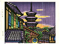 Clifton Karhu born 1927 - Pagoda at Yasaka - artelino Art Auctions. Clifton Karhu born 1927 - Pagoda at Yasaka
