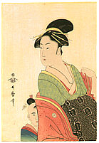 Utamaro Kitagawa 1750-1806 - Courtesan and Kamuro - artelino Art Auctions. Utamaro Kitagawa 1750-1806 - Courtesan and Kamuro