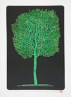 Tadashige Nishida born 1942 - One Tree (green) - artelino Art Auctions. Tadashige Nishida born 1942 - One Tree (green)