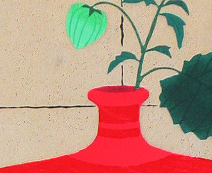 Tadashige Nishida born 1942 - Red Flower Vase - artelino Art Auctions. Tadashige Nishida born 1942 - Red Flower Vase