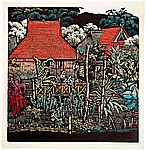 Shi Yi born 1939 - Houses in Flowering Shrubs - artelino Art Auctions. Shi Yi born 1939 - Houses in Flowering Shrubs