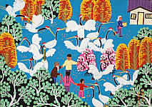 Pan Xiaoling born 1956 - A Master in Cranes Feeding