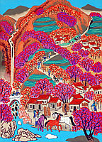 Cheng Minsheng born 1943 - Happy People and Horse