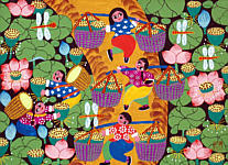 Li Chuanmin born 1970 - Lotus Girl - artelino Art Auctions. Li Chuanmin born 1970 - Lotus Girl