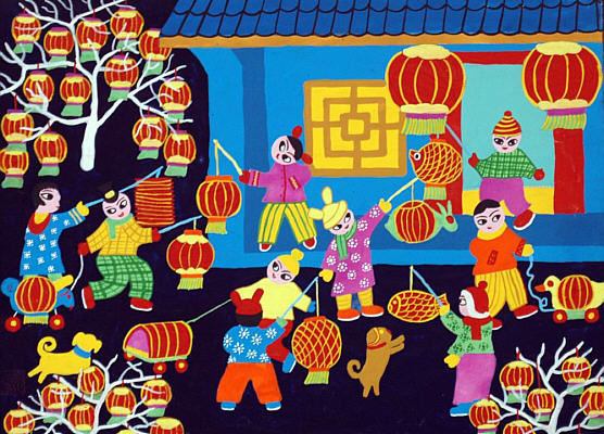 Li Chuanmin born 1970 - Fair of Lanterns - artelino Art Auctions. Li Chuanmin born 1970 - Fair of Lanterns