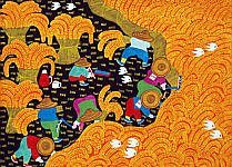 Li Chuanmin born 1970 - Picking up Wheat - artelino Art Auctions. Li Chuanmin born 1970 - Picking up Wheat