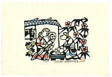 Sadao Watanabe 1913-1996 - Holy Family - Story of the Bible - artelino Art Auctions. Sadao Watanabe 1913-1996 - Holy Family - Story of the Bible