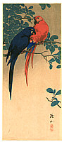 Sozan Ito 1884-? - Two Macaws - artelino Art Auctions. Sozan Ito 1884-? - Two Macaws